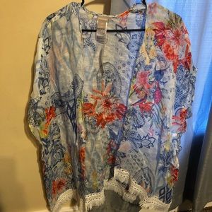 Chico’s ruana wrap ikat paradise